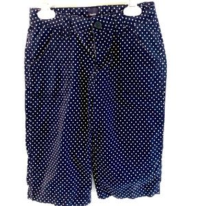 Gap Kids capris- wide leg- navy w/white polka dots